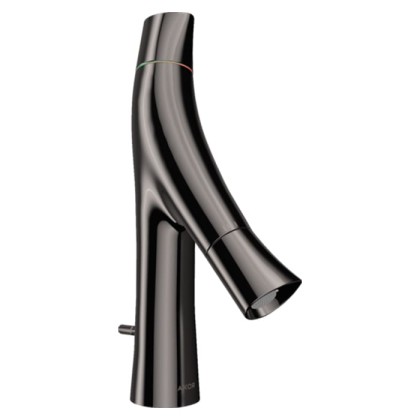 Axor Starck Organic Смеситель для раковины 80, на 1 отв., с донным клапаном, цвет: полированный черный хром