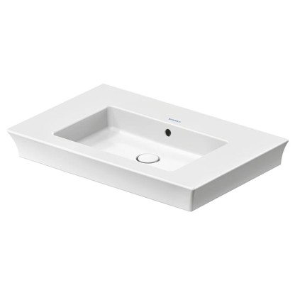 Duravit White Tulip Раковина накладная 75х49см, с переливом, без отв., WonderGliss, цвет: белый