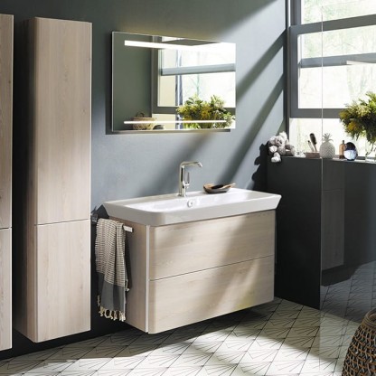 Burgbad Iveo Комплект мебели с раковиной 100см, подвесной, цвет: дуб меринос