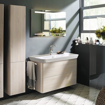 Burgbad Iveo Комплект мебели с раковиной 100см, подвесной, цвет: дуб меринос