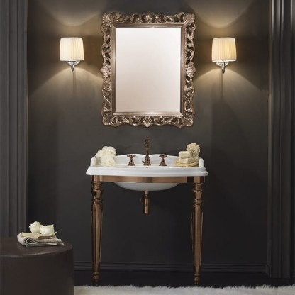 TW King структура металлическая91x56xh85см, с раковиной на 1 отв., материал: латунь, напольная, цвет: бронза