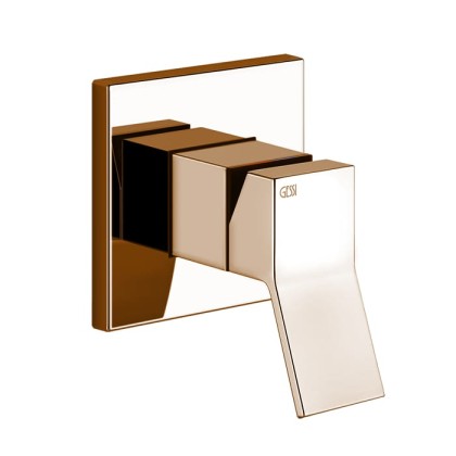 Gessi Rettangolo K Встраиваемый однорычажный смеситель без излива, внешняя часть, цвет: медь