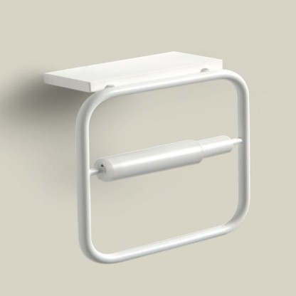 Bertocci Mettitutto Бумагодержатель с белой полкой, цвет: белый матовый