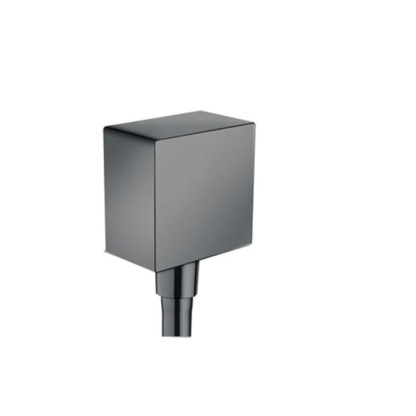 Hansgrohe Вывод воды для ручного душа с клапаном, цвет: шлифованный черный хром