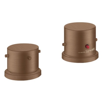 Axor Starck Смеситель на борт ванны, на 2 отв., термостатический, цвет: шлифованное красное золото