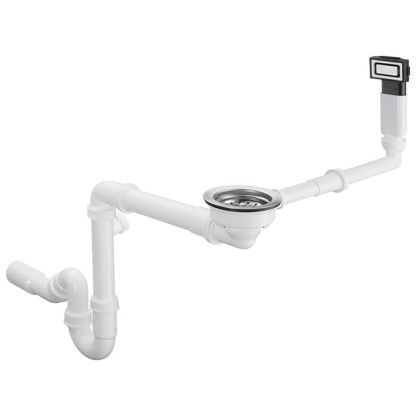 Hansgrohe D14-10 Слив-перелив для раковины, с ручным управлением, цвет: нержавеющая сталь