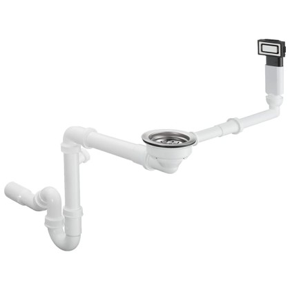 Hansgrohe D14-10 Слив-перелив для раковины, с ручным управлением, цвет: нержавеющая сталь