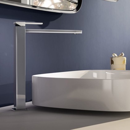 Gattoni Color Cube Смеситель для раковины на 1 отв., в комплекте с донным клапаном, цвет: хром