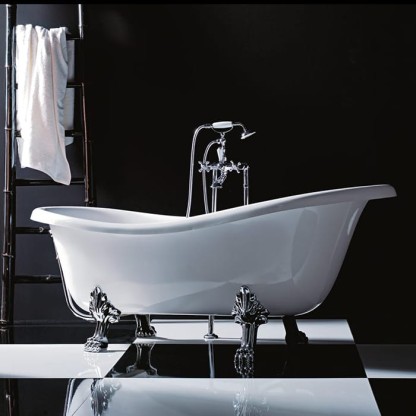 Gruppo Treesse Epoca Ванна отдельностоящая из композита (170х80хh72/60 см) в комплекте: ножки (4 шт.), слив-перелив, цвет: белый/хром