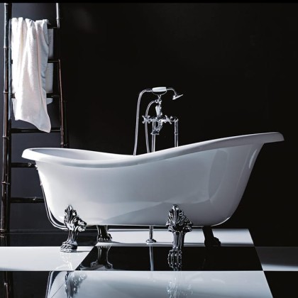 Gruppo Treesse Epoca Ванна отдельностоящая из композита (170х80хh72/60 см) в комплекте: ножки (4 шт.), слив-перелив, цвет: белый/хром