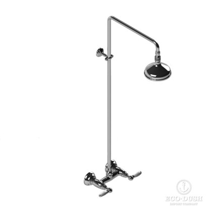 Stella Italica Leve Душевой комплект 3283/301/314A-140: смеситель, штанга+верхний душ 140мм, цвет: хром