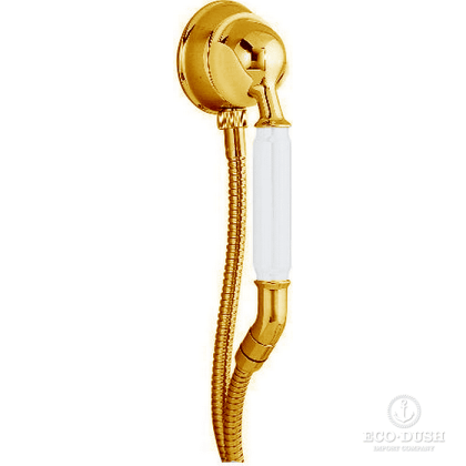 CISAL Arcana Toscana Душевой гарнитур:шланг 120 см, ручная лейка, вывод с держателем, цвет: золото