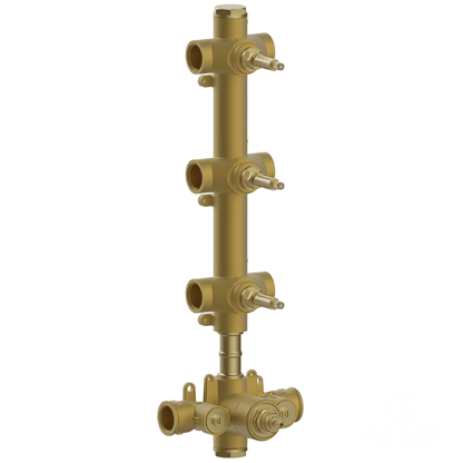 CISAL Встраиваемая часть термостатического смесителя 3/4" с тремя запорными вентилями, ZA01V30004