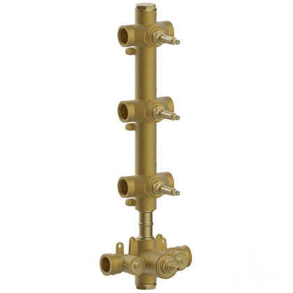 CISAL Встраиваемая часть термостатического смесителя 3/4" с тремя запорными вентилями, ZA01V30004