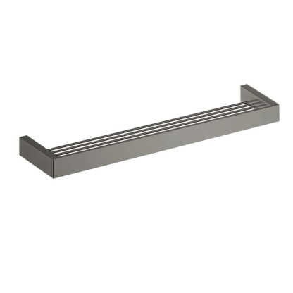 Gessi Rettangolo Полочка 60см., подвесная, цвет: шлифованный черный металлик