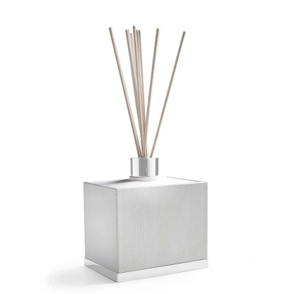 3SC Snowy Ароматический диффузор, настольный, цвет: белая эко-кожа/белый матовый