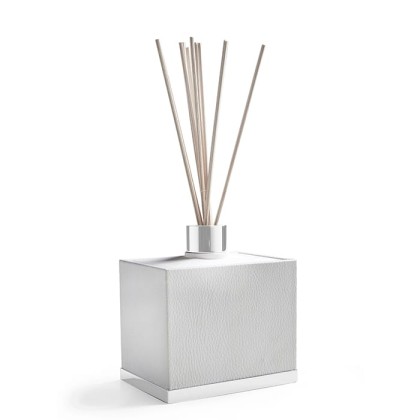 3SC Snowy Ароматический диффузор, настольный, цвет: белая эко-кожа/белый матовый