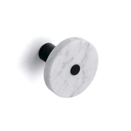 Bertocci Carrarino Крючок, подвесной, d11х8см., цвет: белый мрамор/хром