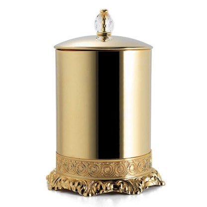 3SC Bally Ведро с крышкой, ручка Swarovski, цвет: золото 24к. Lucido