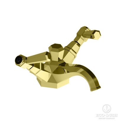 Stella Eccelsa Leve Смеситель для раковины на 1 отв., 3219, с донным клапаном, цвет: золото 24К