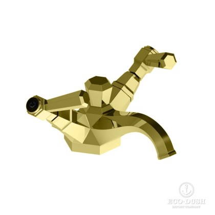 Stella Eccelsa Leve Смеситель для раковины на 1 отв., 3219, с донным клапаном, цвет: золото 24К