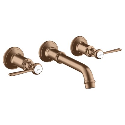 Axor Montreux Смеситель для раковины, встраиваемый, излив: 22.5см., ручка: рычаг, цвет: шлифованное красное золото