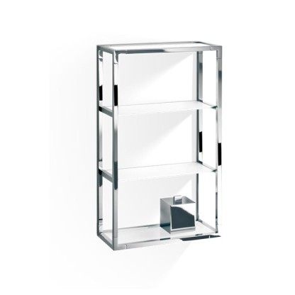Decor Walther ET 6 Шкафчик открытый 35x15x60см, стекло белое, подвесной, цвет: хром