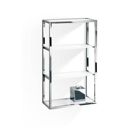 Decor Walther ET 6 Шкафчик открытый 35x15x60см, стекло белое, подвесной, цвет: хром