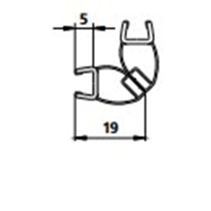 Kermi Магнитный профиль 200см., для двери откр.наружу (1235) 1шт
