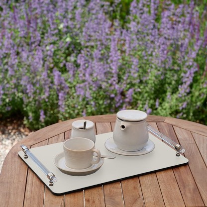 ADJ Поднос Asti, 36x24xH5 см., цвет: белый/панна котта, фурнитура графит