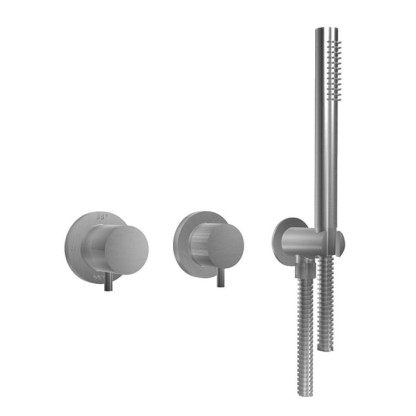 Bongio Time 2020 Смеситель для душа, встраиваемый, на 2 выхода, цвет: нержавеющая сталь