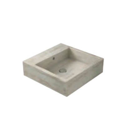 Globo Le Pietre Раковина 50х50х14 см, без отв., накладная, цвет: травертин