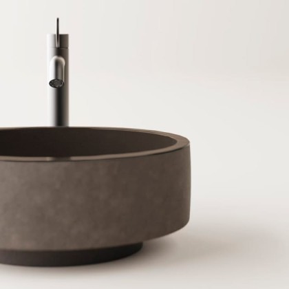 Agape Cenote Раковина ?42х18.2см., для установки на столешницу, без отв., цвет: Dark clay