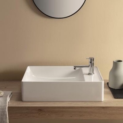 Globo T-Edge Раковина-чаша 55х35 см, без отв., на столешницу, цвет: белый