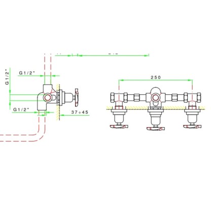 Nicolazzi Forest Внутрення часть для встроенного смесителя 1433