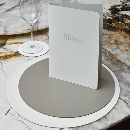 ADJ Круглый плейсмат, D40 см., цвет: белый/панна котта