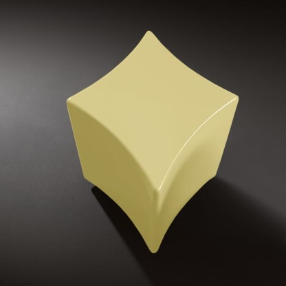 Kerasan Artwork Столик декоративный на стальной основе "QUADRI", 55х45х41 см, напольный, цвет: золото