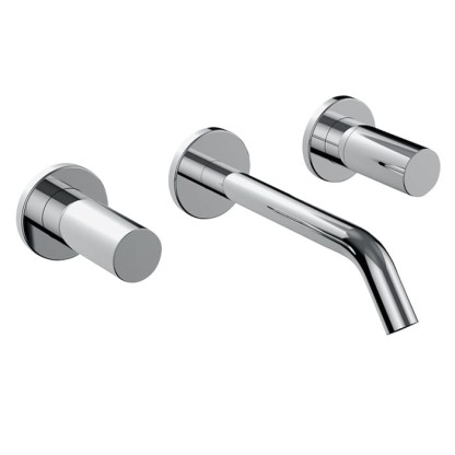 Laufen Kartell Встраиваемый смеситель для раковины на 3 отв, излив 175мм (внешние части), цвет: нержавеющая сталь (PVD)