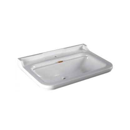 Kerasan Waldorf Раковина 80х55 см, 1 отв., керамическая, цвет: белый/золото