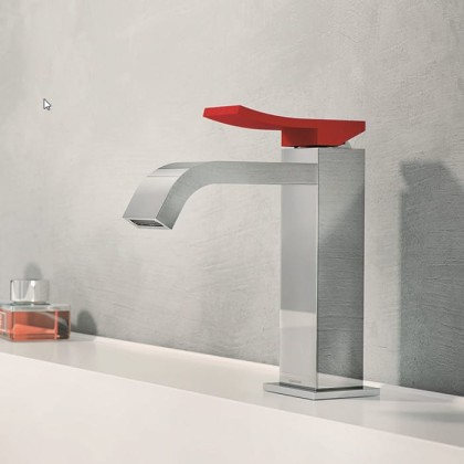 Gattoni ELY Смеситель для раковины H182мм, излив 135 мм, цвет: хром/Rosso