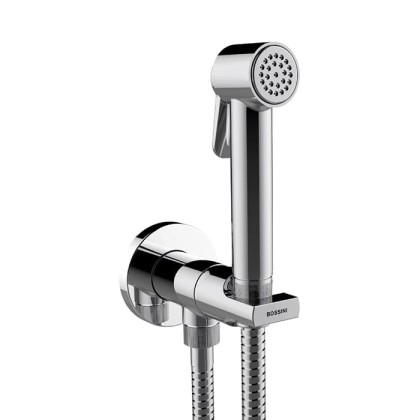 Bossini Paloma Brass Гигиенический душ со смесителем, лейкой и шлангом 125см., цвет: хром