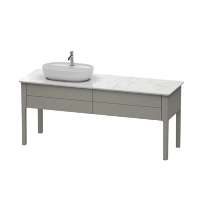 Duravit Luv База напольная 178.8x57х74.3см., с 2 выдв. ящиками, каменной столешницей и раковиной, раковина слева, цвет: каменно-серый шелковисто-матовый