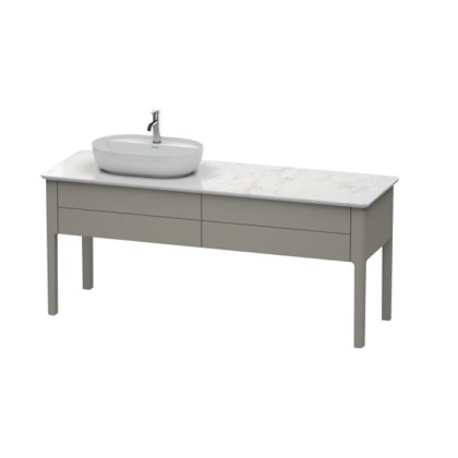 Duravit Luv База напольная 178.8x57х74.3см., с 2 выдв. ящиками, каменной столешницей и раковиной, раковина слева, цвет: каменно-серый шелковисто-матовый