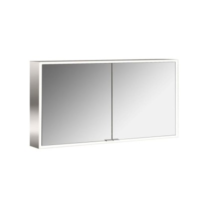 Emco Prime Зеркальный шкаф 130см., с подсветкой LED Facelift навесная модель, 2-дверки, IP 20 задняя панель  цвет белый