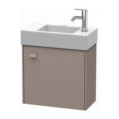 Duravit  Brioso Тумба подвесная 48.4х23.9х44.2см, с раковиной, с 1 дверкой петли справа R, цвет: базальт матовый