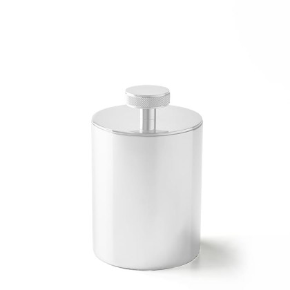 3SC Metal Tonda Баночка универсальная, D8хh13 см, с крышкой, настольная, цвет: белый матовый