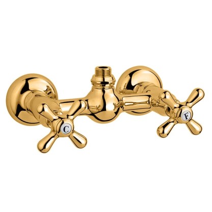 Nicolazzi Nuova Brenta Смеситель для душа с 2мя ручками, вывод сверху 1/2", без душевой лейки, цвет: Gold Brass