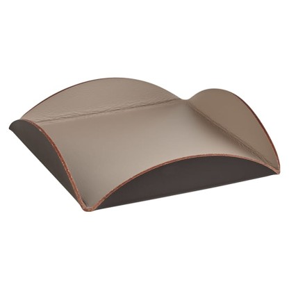 ADJ Подставка для сервировки 35x35см., натуральная кожа, цвет: капучино/шоколад