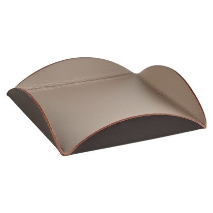 ADJ Подставка для сервировки 35x35см., натуральная кожа, цвет: капучино/шоколад