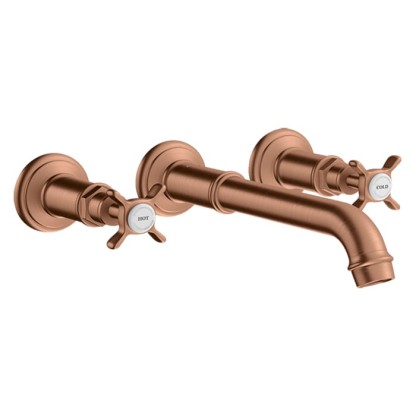 Axor Montreux Смеситель для раковины, встраиваемый, излив: 22.5см., цвет: шлифованное красное золото